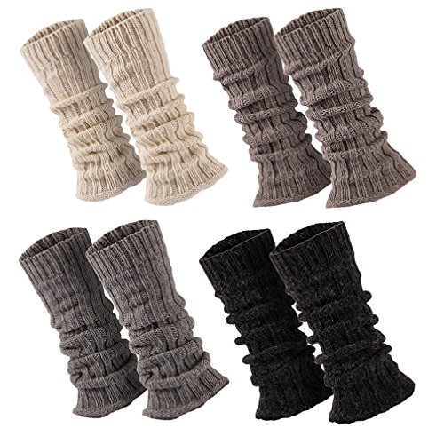 Sockenversandhandel 1 par de calentadores de lana de alpaca, suaves y cálidos, aprox. 30-36 cm de largo gris claro Talla única