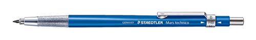 Staedtler 780C Mars Técnico - Portaminas Técnico (HB, 2 mm, Punta Metálica), Color Azul/ Gris