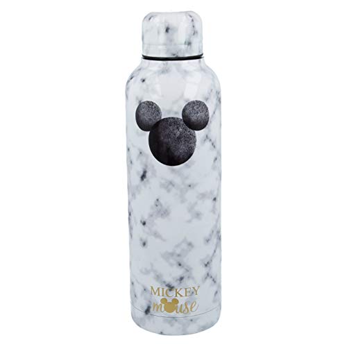 Stor Mickey Mouse (Disney) | Botella de Agua Reutilizable de Acero Inoxidable | Cantimplora Termo con Doble Aislamiento para 12 Horas de Bebida Caliente y 18 Horas de Bebida Fría - Libre BPA - 515 ml