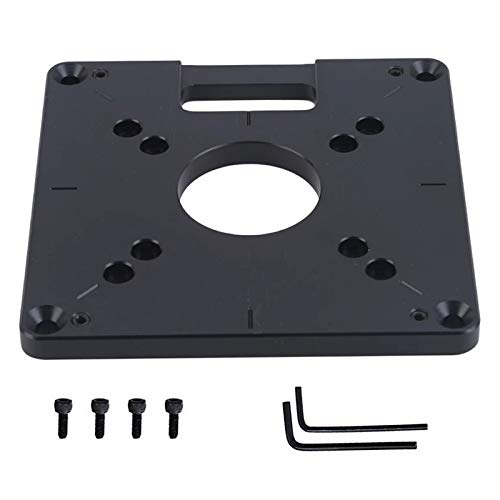Tabla de enrutador universal de aluminio para insertar la placa de la máquina de recorte para bancos de carpintería, enrutador de la mesa de la placa superior
