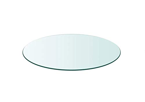 Tablero de mesa de cristal templado redondo de 700 mm, superficie de mesa redonda de cristal resistente, para mesas de comedor, mesas de jardín