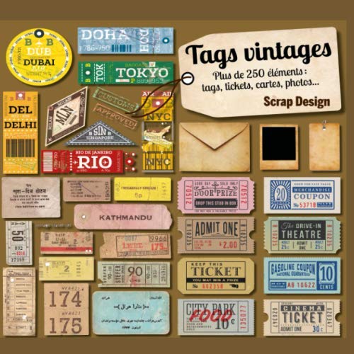Tags vintages Plus de 250 éléments : tags, tickets, cartes, photos...