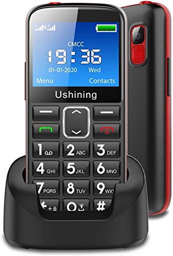 Telefono Movils para Mayores, gsm Pantalla de 2,3 Pulgadas con Teclas Extra Grandes Telefono Inalambrico con Botón SOS Batería de 1000mAh y Base de Carga Fácil de Usar Senior Teléfonos - Negro Telefono Movils para Mayores, gsm Pantalla de 2,3 Pulgadas con Teclas Extra Grandes Telefono Inalambrico con Botón SOS Batería de 1000mAh y Base de Carga Fácil de Usar Senior Teléfonos - Negro