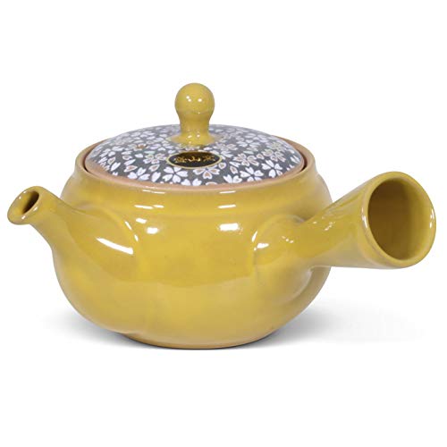 Tetera original (Kyusu) en diseño retro de Karu – Tetera de 300 ml de tono natural (amarillo mostaza) con colador de té integrado, perfecta para té verde y negro Tetera original (Kyusu) en diseño retro de Karu – Tetera de 300 ml de tono natural (amarillo mostaza) con colador de té integrado, perfecta para té verde y negro