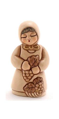 THUN - Mujer vendimiadora con UVA Figura cerámica, Multicolor
