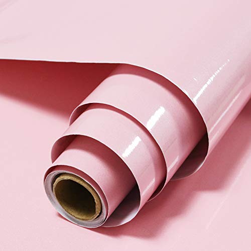 Timeet Papel pintado autoadhesivo con efecto de purpurina, papel de plástico, papel pintado de vinilo, rollo de vinilo para muebles de cocina (40 x 300 cm), color rosa