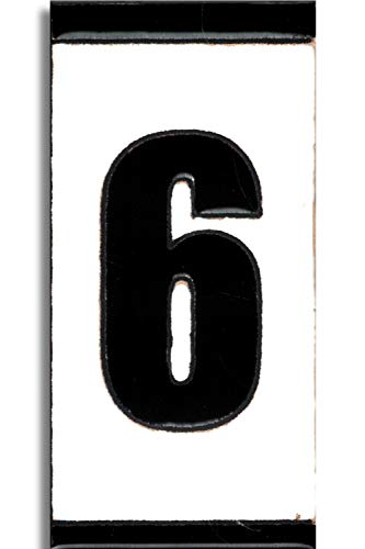 TORO DEL ORO Números casa exterior - Placa Puerta - Cerámica esmaltada - Pintados a Mano con la técnica de la cuerda seca - Nombres y direcciones - Modelo Polo 5,5 cms x 10,5 cms (Número Seis"6") TORO DEL ORO Números casa exterior - Placa Puerta - Cerámica esmaltada - Pintados a Mano con la técnica de la cuerda seca - Nombres y direcciones - Modelo Polo 5,5 cms x 10,5 cms (Número Seis"6")