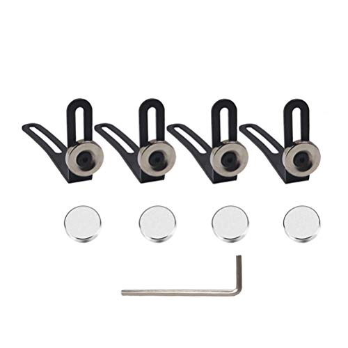 Toyvian 4Pcs Soporte de montaje del armazón del coche Soporte en L fácil de instalar, herramientas de soporte de coche rc duraderas fijas de pie, estable para 1/10 coche rc (negro)