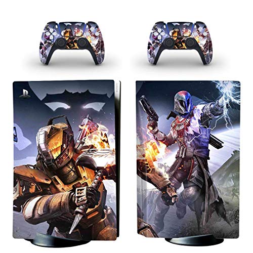 TSWEET Destiny 2 PS5 Standard Disc Edition Skin Sticker Decal Cover for Playstation 5 Console & Controller PS5 Skin Sticker Vinyl