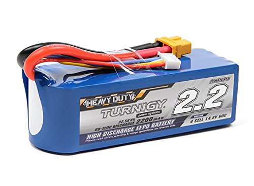 Turnigy - Batería de descarga continua (2200 mAh, Lipo 4S, 14,8 V, 60 C, 130 A, ideal como batería de avión para drones, helicópteros, aviones, línea caliente, Pylonracer para vehículos RC y UVM)