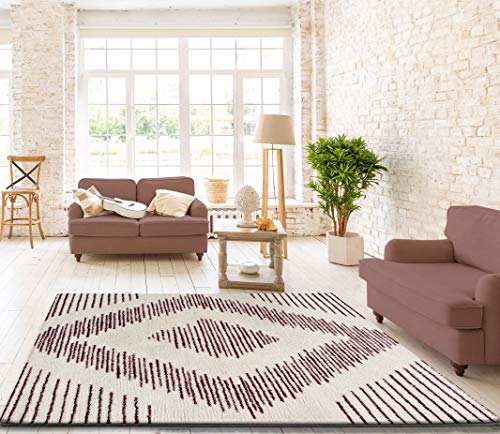 UNIVERSAL Alfombra Shaggy Ariana Rombo Blanco, 100% Poliester, 160 x 230 cm UNIVERSAL Alfombra Shaggy Ariana Rombo Blanco, 100% Poliester, 160 x 230 cm