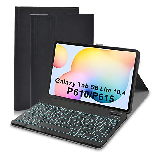 Upworld Funda con teclado retroiluminado para Samsung Galaxy Tab S6 Lite de 10,4 Tablet 2020 (SMP610/P615) 7 colores luz desmontable teclado inalámbrico con cubierta de PU para Samsung Tab S6 Lite10.4 Upworld Funda con teclado retroiluminado para Samsung Galaxy Tab S6 Lite de 10,4 Tablet 2020 (SMP610/P615) 7 colores luz desmontable teclado inalámbrico con cubierta de PU para Samsung Tab S6 Lite10.4