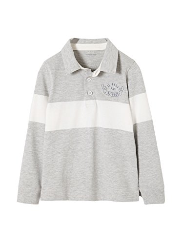 VERTBAUDET Polo niño Manga Larga Gris Claro Jaspeado 18M-2 Anos, 86CM