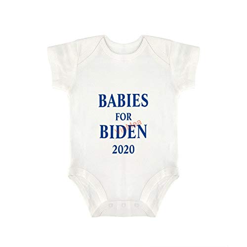 VinMea Baby Bodysuits Funny Short Sleeve Jumpsuit Clothes Outfits Babies For Biden for Sweet Baby Girls & Boys (6-9 Months)