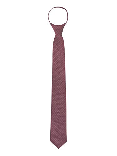 WANYING Corbata Estrecha 6cm con Cremallera para Hombre Corbata de Seguridad Informal Negocios Largo 48cm - Burdeos Rojo