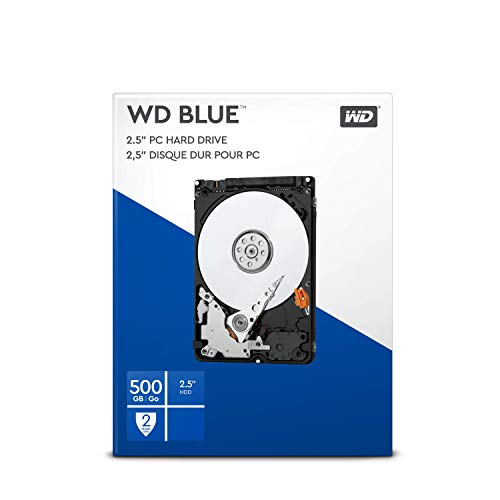 WD Blue 500GB 2.5 pulgadas Disco Duro Interno, Clase de 5400 rpm, SATA 6 Gb/s, 16MB Cache
