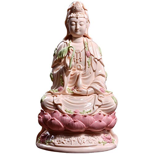 WEJUANR Meditando Estatua de Buda sentada, Artes de cerámica y artesanías Decoración para el hogar para jardín, Patio, Porch Yard Decoración de Arte (Size : Height 41cm)