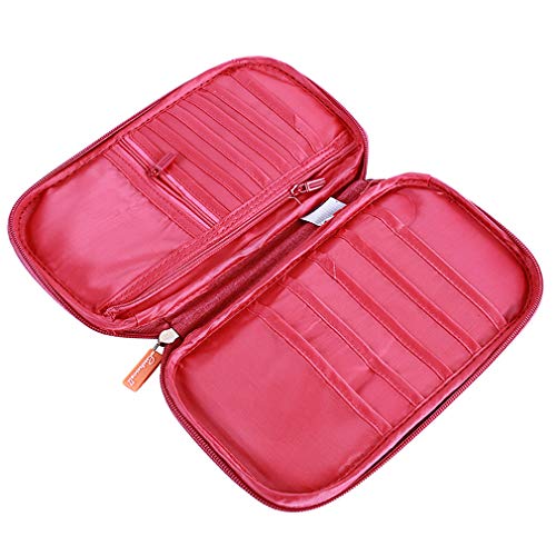 Yesiidorn - Funda impermeable para pasaporte Length Width and height：23 * 12.5 * 2cm Rose red
