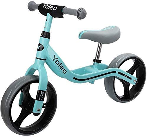 YOLEO Bicicleta sin Pedales, Sillín Regulable 32-41cm, Bicicleta Equilibrio para Niños 2+ Años, Balance Bike, Azul