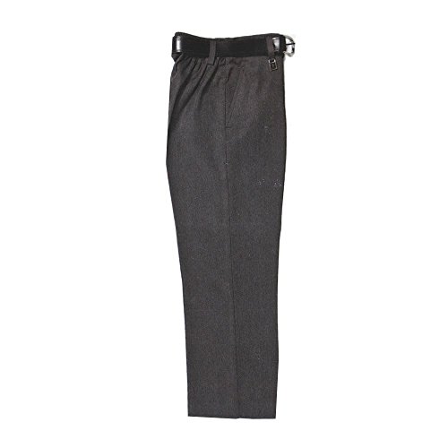 Zeco - Pantalones de colegio con elasticidad media, talla 5–6 años, color gris, 50-66 cm de ancho / 45,7 cm de largo