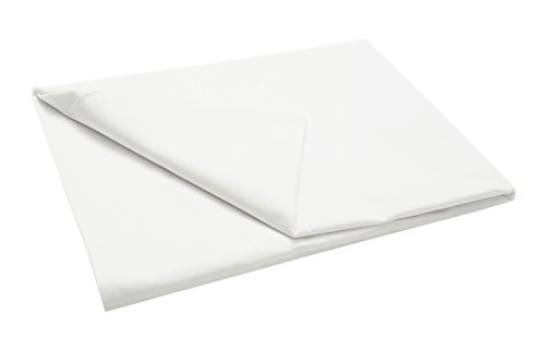ZOLLNER Sábana Bajera de algodón Blanca, Cama 105, 180x290 cm, Otras Medidas