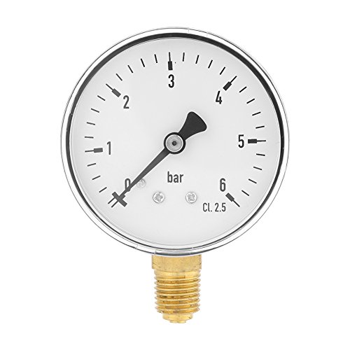 1/4 "NPT Manómetro de presión hidráulica de aire 0-6 bar Manómetro de montaje lateral para agua Instrumento de dial de aceite de aire