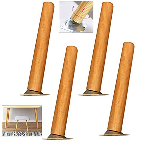 4 Piezas Patas de Muebles de Haya Maciza,Madera Pata de Mesa de Café,Mesa de Comedor de Cocina Pierna Inclinada,Pies de Repuesto para Sofá,para Cama,Armario,Mueble de TV,con Accesorios (50cm/19.7") 4 Piezas Patas de Muebles de Haya Maciza,Madera Pata de Mesa de Café,Mesa de Comedor de Cocina Pierna Inclinada,Pies de Repuesto para Sofá,para Cama,Armario,Mueble de TV,con Accesorios (50cm/19.7")
