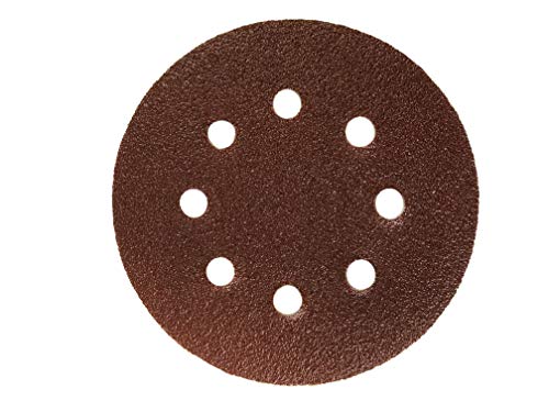 50 discos de lija con velcro, diámetro de 125 mm, grano 60, para lijadora excéntrica, 8 agujeros 50 discos de lija con velcro, diámetro de 125 mm, grano 60, para lijadora excéntrica, 8 agujeros