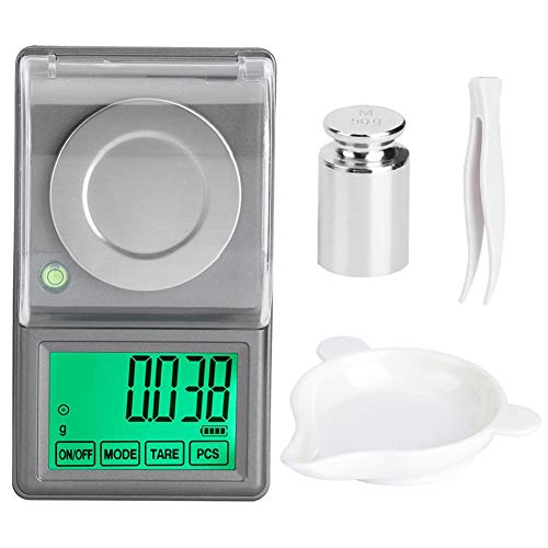 50g/0.001g Peso ligero de alta precisión Mini balanza digital para joyas Pantalla LED Pantalla Portátil Electrónica Escala de miligramos Balanza Pesada Conversión de unidad de conteo de tara 50g/0.001g Peso ligero de alta precisión Mini balanza digital para joyas Pantalla LED Pantalla Portátil Electrónica Escala de miligramos Balanza Pesada Conversión de unidad de conteo de tara