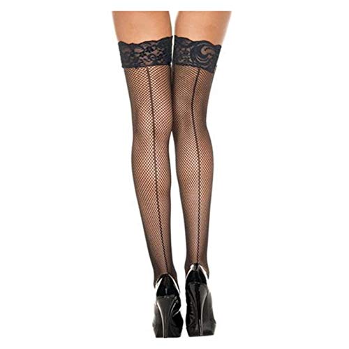 A1-Brave Medias Altas de Malla Top de Encaje Femenino de Silicona Muslo Alto Medias con línea de Espalda Negra Medias de suspensión sobre Rodilla Hembra A1-Brave Medias Altas de Malla Top de Encaje Femenino de Silicona Muslo Alto Medias con línea de Espalda Negra Medias de suspensión sobre Rodilla Hembra
