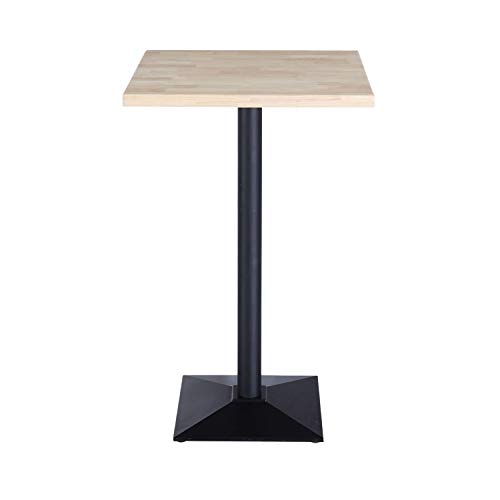 Adec Group Moss, Mesa Alta, Mesa Auxiliar, Mesa de Bar Color Roble Salvaje y Negro, Medidas: 60 cm (Largo) x 60 cm (Ancho) x 110 cm (Alto)