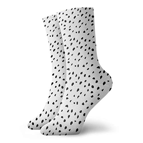 AEMAPE Calcetines con patrón de pincel sin costuras en blanco y negro manchado Calcetines deportivos deportivos de comodidad clásica para hombres y mujeres unisex