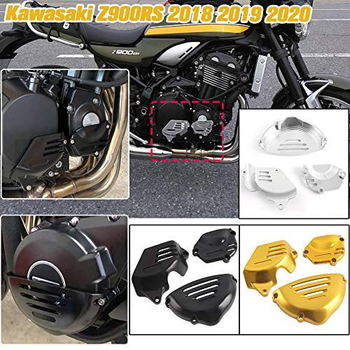 AHOLAA Cubierta del Motor de la Motocicleta Estator Deslizante Protector para Ka.wa.sa.ki Z900RS 2018 2019 2020,Z 900 RS Motocicleta Motor estátor Carcasa (plateado)