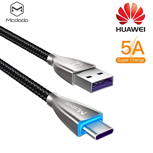 AICase 5A Cable USB C Carga Rápida Cargador USB Tipo C para Huawei P20 Mate 9, MacBook, iPad Pro 2018, Galaxy S9/S8 y más (1.5M)