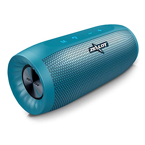 Altavoz Bluetooth portátil portátil con Bluetooth 5.0,20 horas de autonomía estéreo HD Bass Micrófono Integrado Puerto Aux/SD Manos Libres, 4000 mAh Power Bank, TWS estéreo