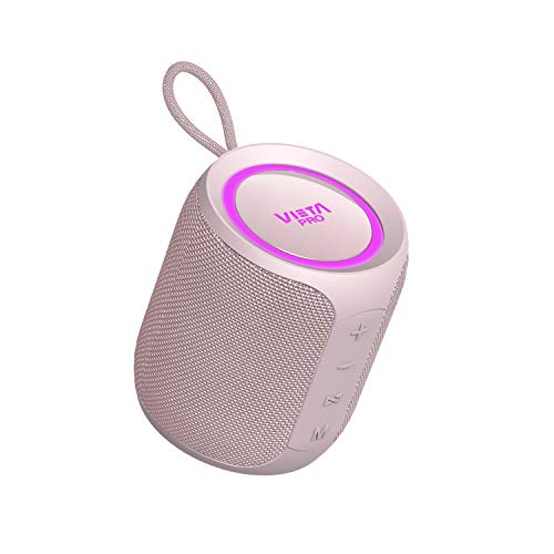 Altavoz Easy 2 de Vieta Pro, con Bluetooth 5.0, True Wireless, Micrófono, Radio FM, 12 Horas de autonomía, Resistencia al Agua IPX7 y botón Directo al Asistente Virtual; Acabado en Color Rosa.