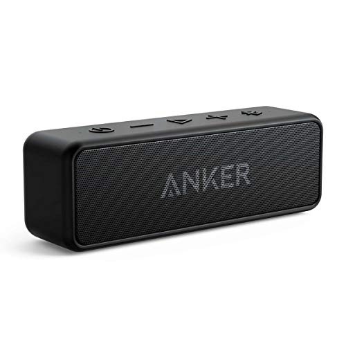 Altavoz inalámbrico Bluetooth Anker SoundCore 2, batería de 24 horas, protección contra el agua IPX7, graves enormes con dos controladores de graves