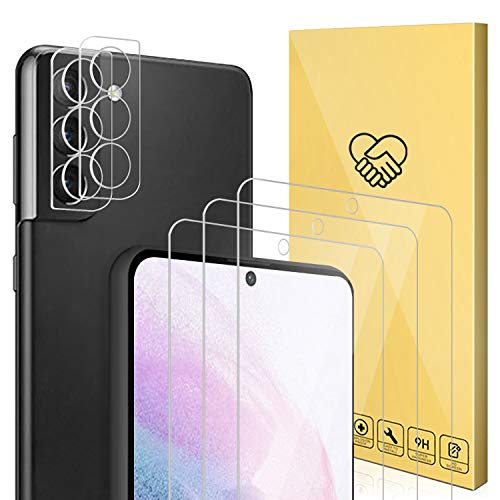 ANEWSIR Protector de Pantalla Compatible con Samsung Galaxy S21 PLUS/S21+ 5G,Contiene 3 Pack Cristal Vidrio Templado y 2 Pack Protector de Lente de cámara ANEWSIR Protector de Pantalla Compatible con Samsung Galaxy S21 PLUS/S21+ 5G,Contiene 3 Pack Cristal Vidrio Templado y 2 Pack Protector de Lente de cámara