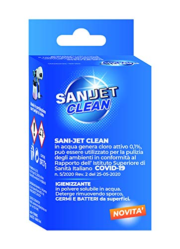 Ariete 4078 - Caja 10 sobres granulados SaniJet clean para nebulizador higienizante (desinfección para oficinas, domicilios, escuelas, restaurantes)