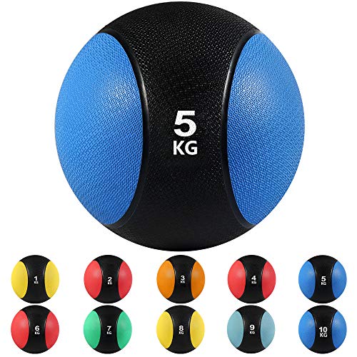 arteesol Balones medicinales, 1, 2, 3, 4, 5, 6, 7, 8, 9, 18 kg Balones de Peso Muerto Grip Entrenamiento de Fuerza y ​​acondicionamiento, Cardio y Core