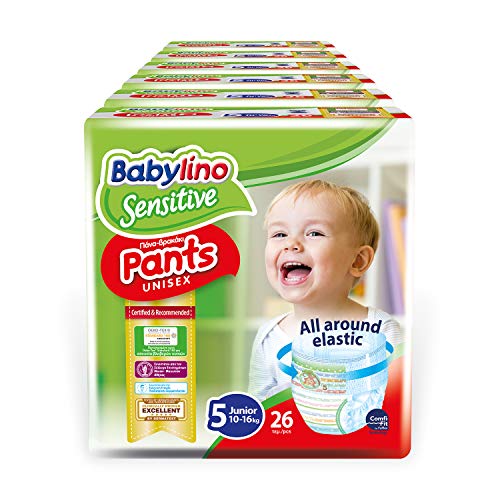 Babylino Sensitive Pants Junior 156 - Pañales (talla 5, 10-16 kg)