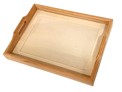 Bandeja para labores. Rectangular. En pino en crudo, se puede pintar. Medida exterior (ancho/fondo/alto): 43 * 33 * 7 cms. Medida interior passepartout 33 * 23 cms Bandeja para labores. Rectangular. En pino en crudo, se puede pintar. Medida exterior (ancho/fondo/alto): 43 * 33 * 7 cms. Medida interior passepartout 33 * 23 cms