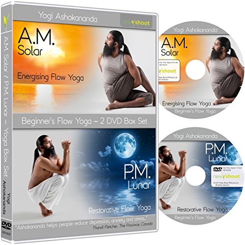 Beginner's Flow AM/PM Yoga Flow Box Set with Yogi Ashokananda (2 DVD's)