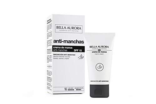 Bella Aurora M7 Crema de Manos Anti-Manchas, Anti-edad, Tratamiento Reparador Hidratante, Despigmentante, Protege y Regenera SPF 15, 75 ml