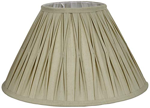 Better & Best Pantalla de lámpara de seda, catedral, de 40 cm, color verde claro