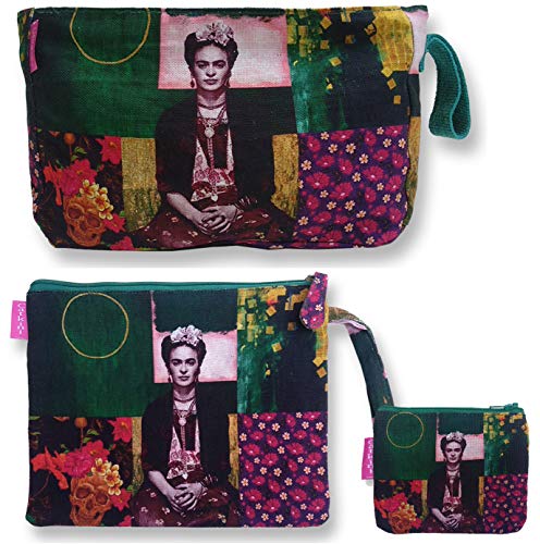 Bolso Aseo/Neceser Maquillaje Viaje/Set 3 Piezas Neceseres, sobre Cartera y Monedero de Mujer. (Verde) Bolso Aseo/Neceser Maquillaje Viaje/Set 3 Piezas Neceseres, sobre Cartera y Monedero de Mujer. (Verde)
