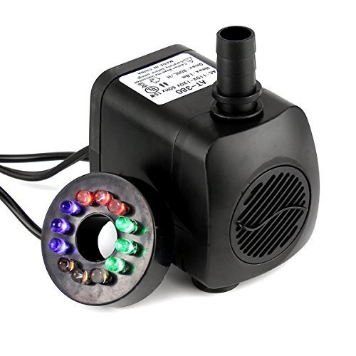 Bomba de agua sumergible, 504L/H 10 W Bomba Agua Motor sin escobillas, para tanque de peces, Acuario, función de agua, fuente interior.