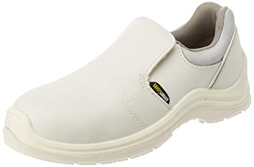 Calzado de seguridad Blanco 73695-37/4 GUSTO81 de Shoes for Crews, unisex, tipo mocasín, número 37, certificado según normas de seguridad CE, EN y S3, Blanco