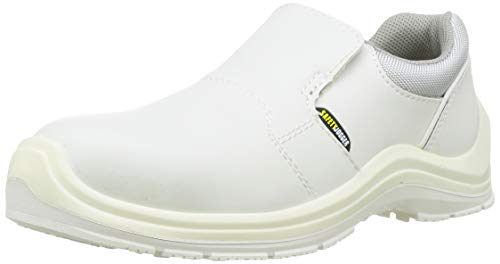 Calzado de seguridad Blanco 73695-40/7 GUSTO81 de Shoes for Crews, unisex, tipo mocasín, número 40, certificado según normas de seguridad CE, EN y S3, Blanco