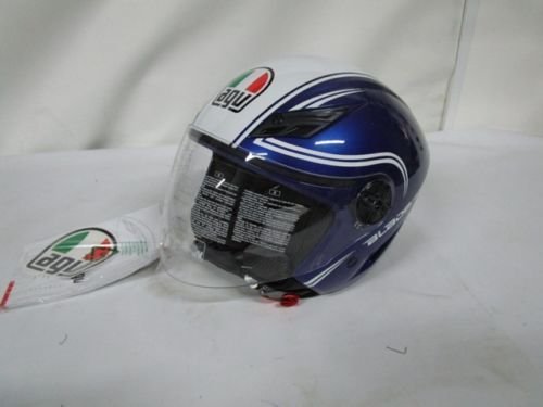 Casco Jet Moto AGV Blade y 2205 Multi Start Azul/Blanco Peso 1200 gr – Talla S